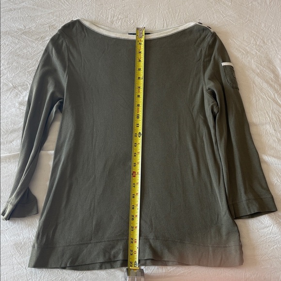LAUREN Ralph Lauren Y2K Style 3/4 Sleeve Cargo Top Shirt Boatneck - Picture 8 of 8